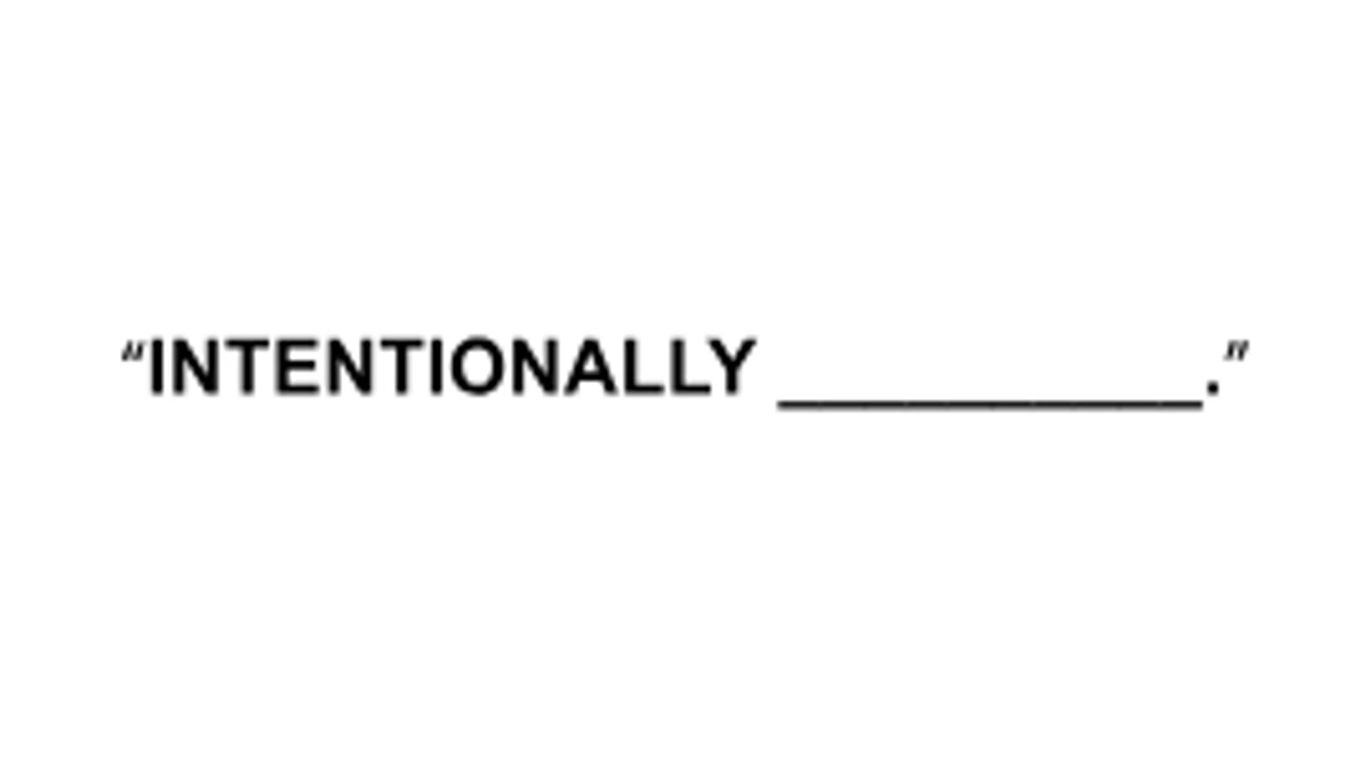 Intentionally Blank logo