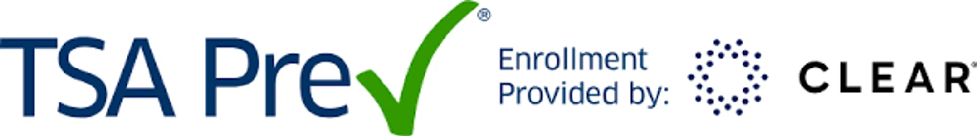 TSA PreCheck Enrollment Provided by CLEAR logo