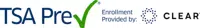 TSA PreCheck Enrollment Provided by CLEAR logo
