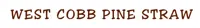 West Cobb Pine Straw logo