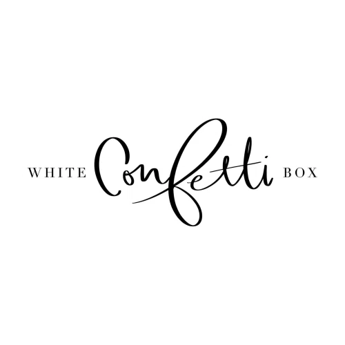 White Confetti Box logo
