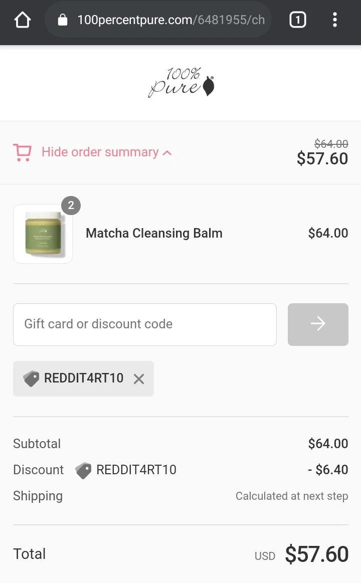 how to use 100% Pure coupons