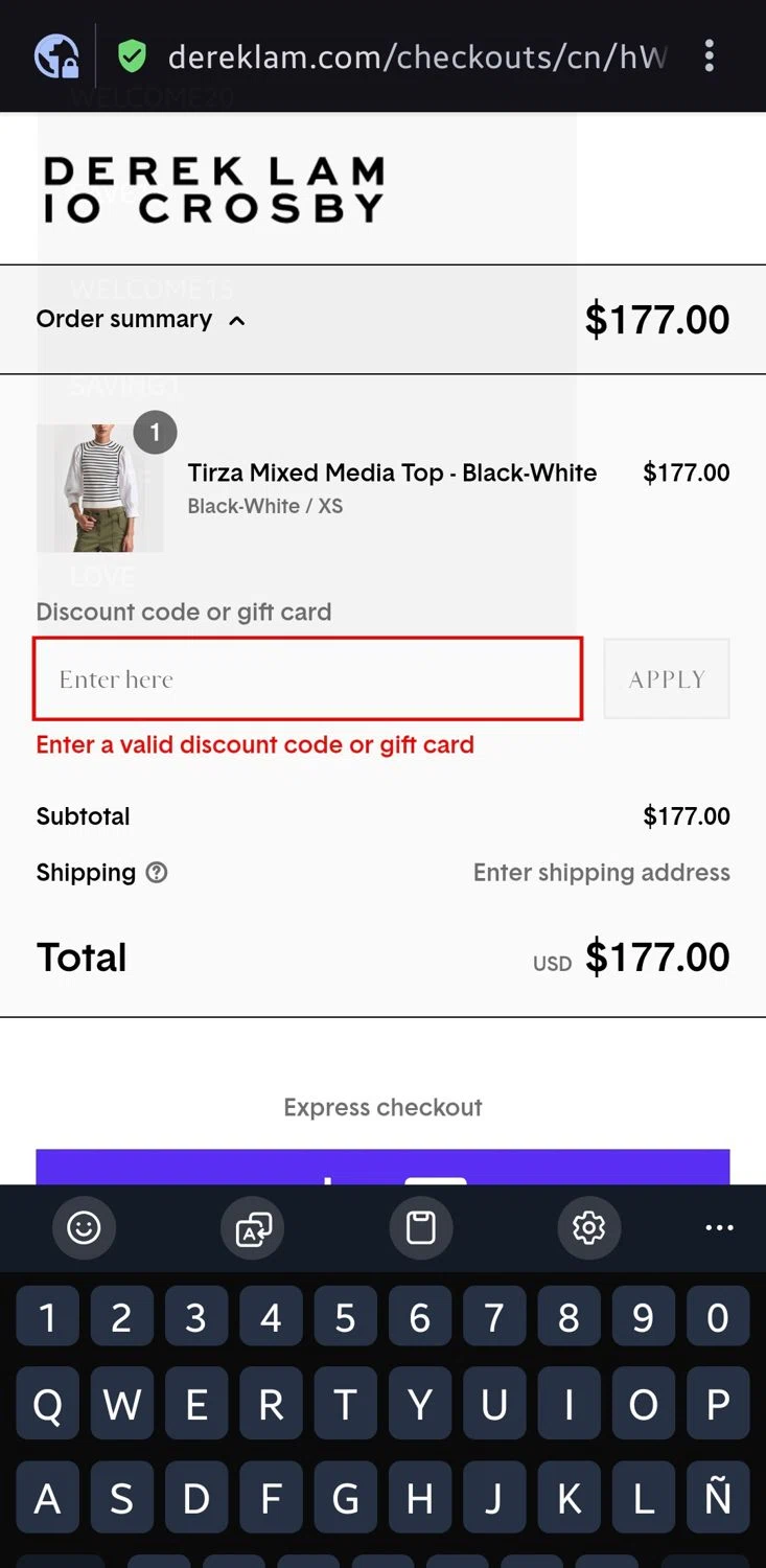 Derek Lam promo code screenshot showing code SUMMERNOW applied at Derek Lam checkout page. Uploaded by SimplyCodes community member Charly2607 on Jul 28, 2025