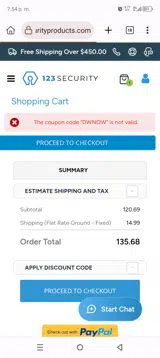 DWNOW coupon verification screenshot