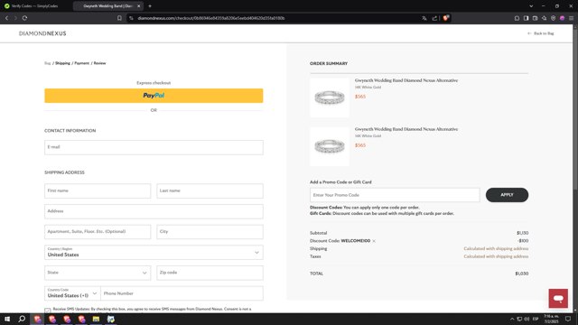 12Fifteen checkout page showing 12Fifteen discount code box | Screenshot taken by SimplyCodes community member on Feb 7, 2025