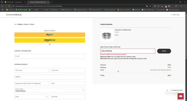 12Fifteen checkout page showing 12Fifteen discount code box | Screenshot taken by SimplyCodes community member on Nov 21, 2024
