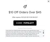 7HP6LQT7 coupon verification screenshot