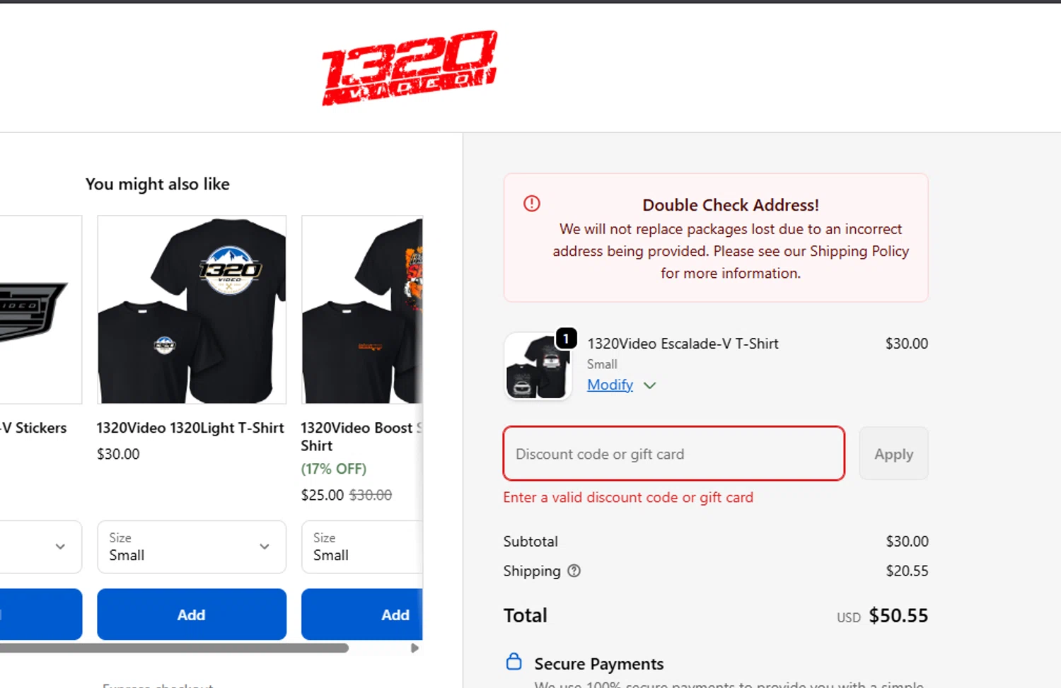 1320Video coupon code screenshot showing code BLACKFRIDAY applied at 1320Video checkout page. Uploaded by SimplyCodes community member Dejadepicharme on Feb 8, 2026