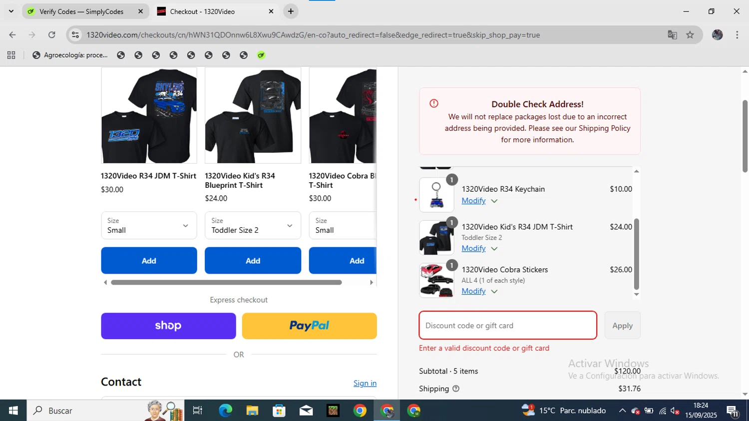 1320Video coupon code screenshot showing code FINALWEEK applied at 1320Video checkout page. Uploaded by SimplyCodes community member Manguito_Chambeador on Sep 15, 2025
