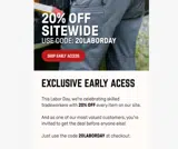 20LABORDAY coupon verification screenshot