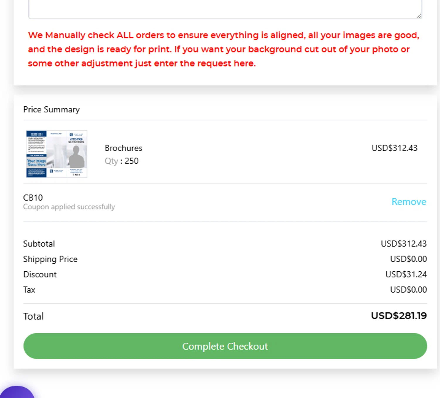 1800BusinessCards promo code screenshot showing code CB10 applied at 1800BusinessCards checkout page. Uploaded by SimplyCodes community member Gabrielo200 on Mar 20, 2025