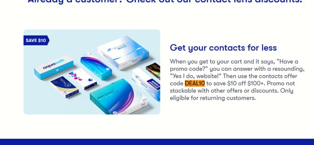 1-800 Contacts checkout page showing 1-800 Contacts promo code box | Screenshot taken by SimplyCodes community member on Aug 18, 2025