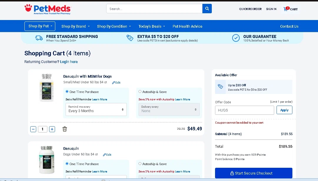 1800 pet med promo code