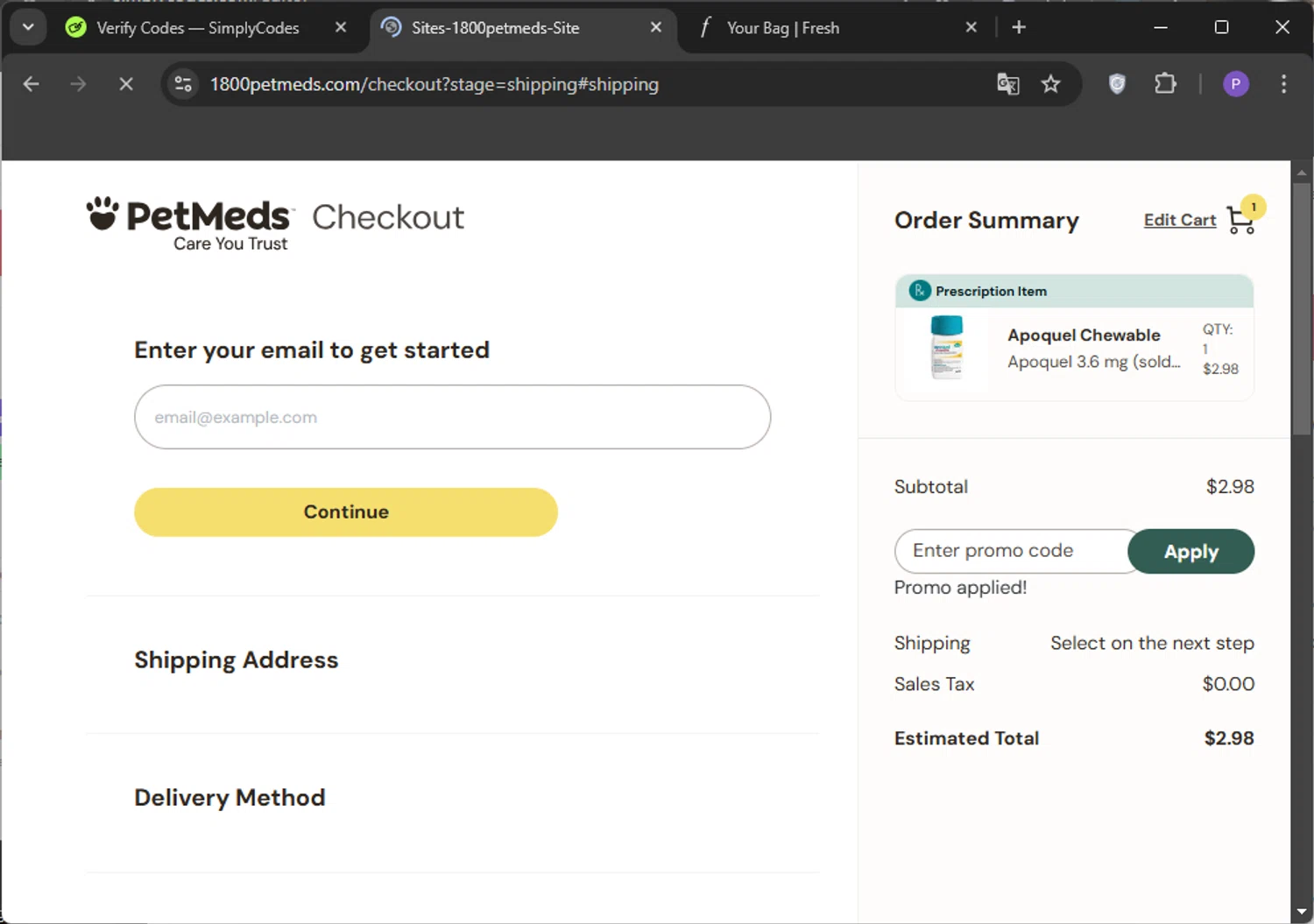 how to use 1-800-PetMeds coupons