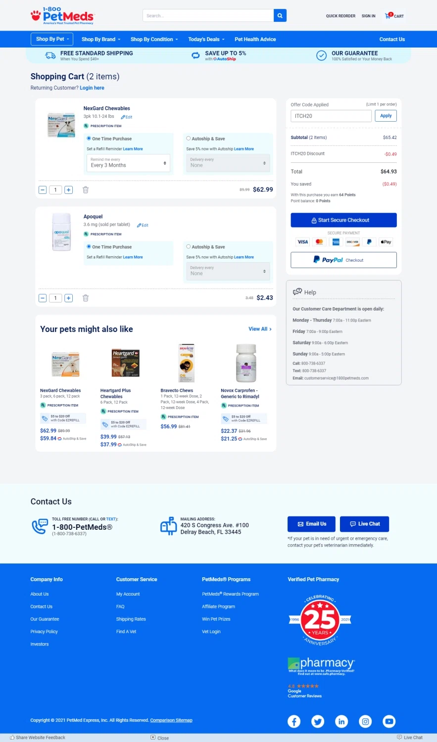 20 Off 1800Petmeds Coupon Codes Jul 2021 SimplyCodes