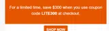 lite300 coupon verification screenshot