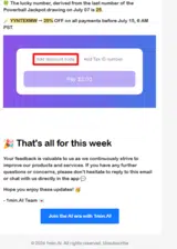 YYNTEXMW coupon verification screenshot