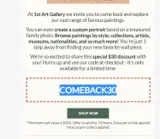 COMEBACK30 coupon verification screenshot