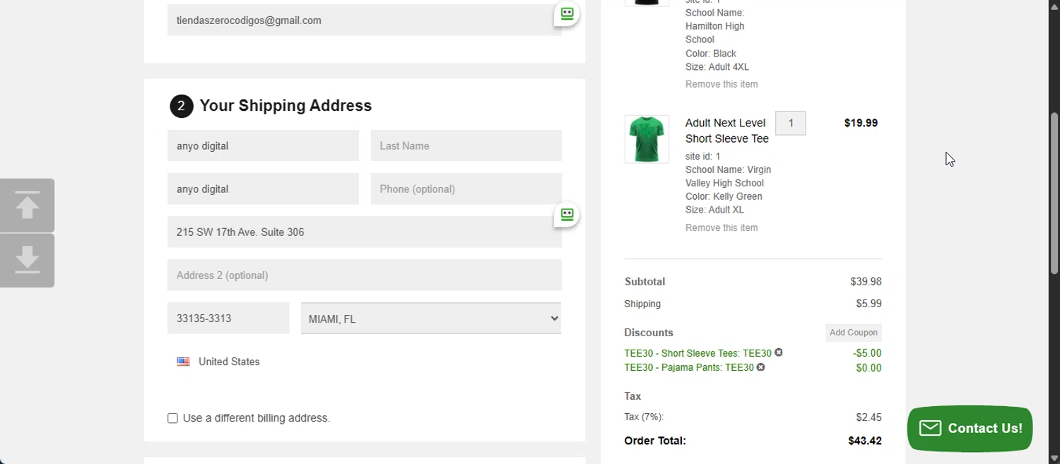 1st Place Spiritwear coupon code screenshot showing code TEE30 applied at 1st Place Spiritwear checkout page. Uploaded by SimplyCodes community member 111111 on Nov 15, 2025