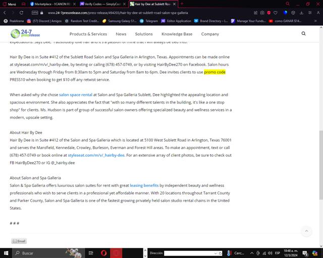 24/7 Press Release checkout page showing 24/7 Press Release promo code box | Screenshot taken by SimplyCodes community member on Mar 12, 2024