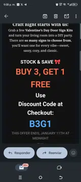 B3g1 coupon verification screenshot