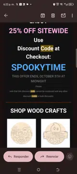 Spookytime coupon verification screenshot