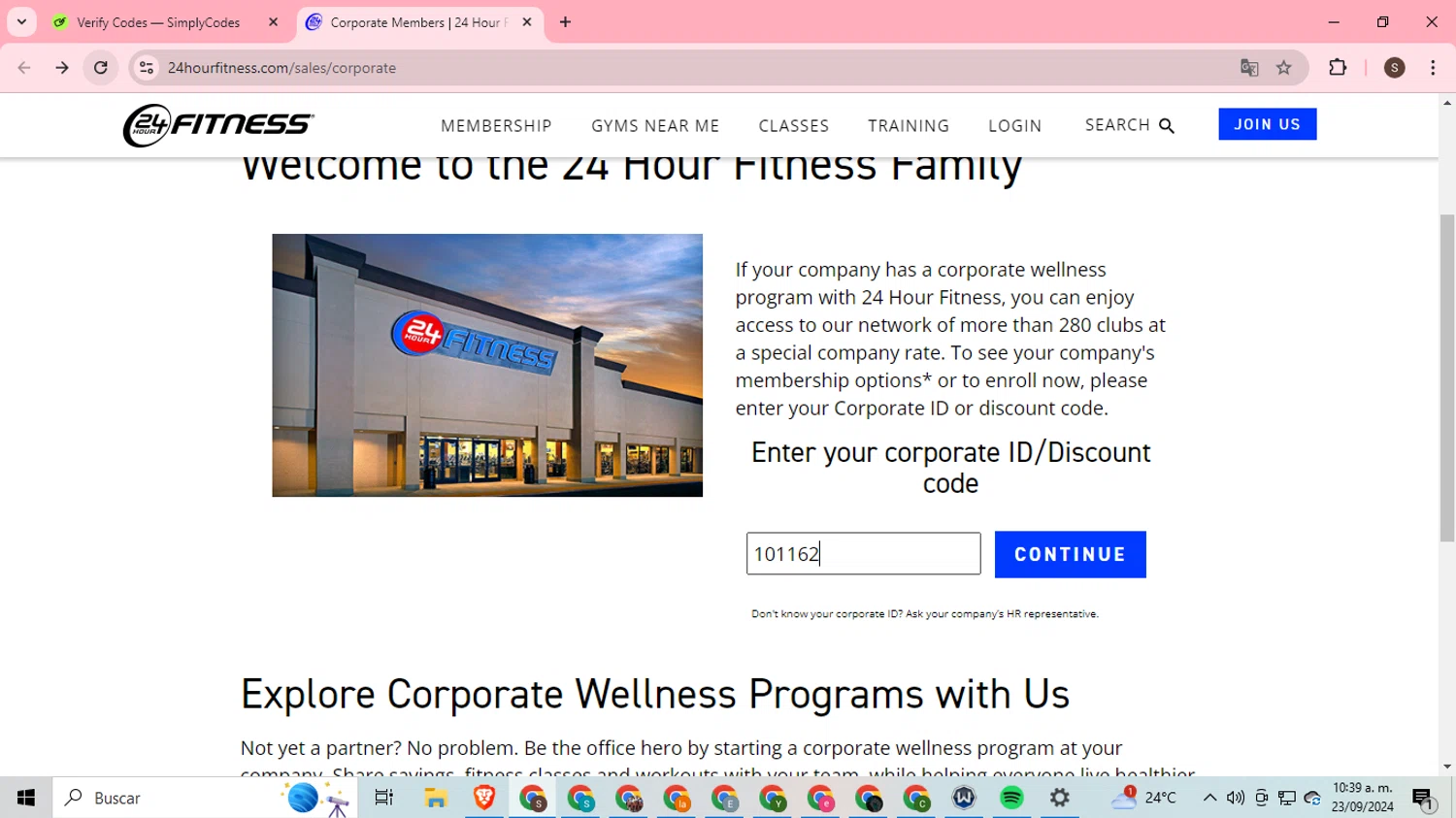 where to use 24 Hour Fitness promo code box