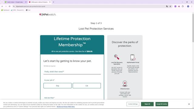 24PetWatch checkout page showing 24PetWatch promo code box | Screenshot taken by SimplyCodes community member on Jul 14, 2024