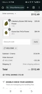 25 Hour Farms coupon verification screenshot