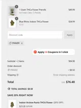 25 Hour Farms coupon verification screenshot
