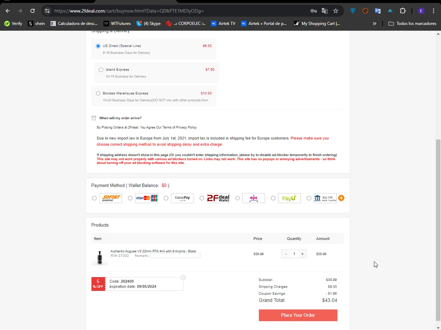 how to use 2F coupons