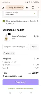 wag10 coupon verification screenshot