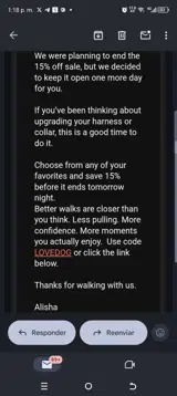 Lovedog coupon verification screenshot