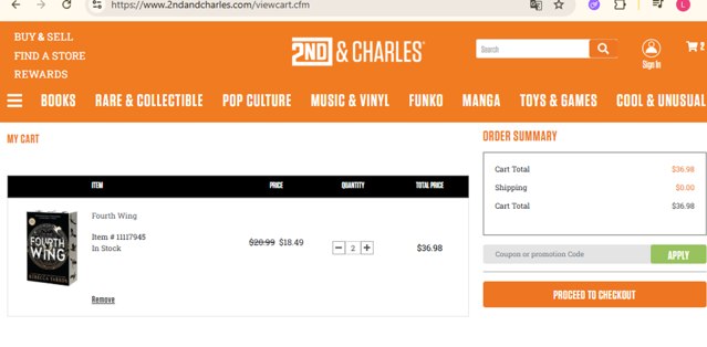2nd & Charles checkout page showing 2nd & Charles promo code box | Screenshot taken by SimplyCodes community member on Jul 7, 2025
