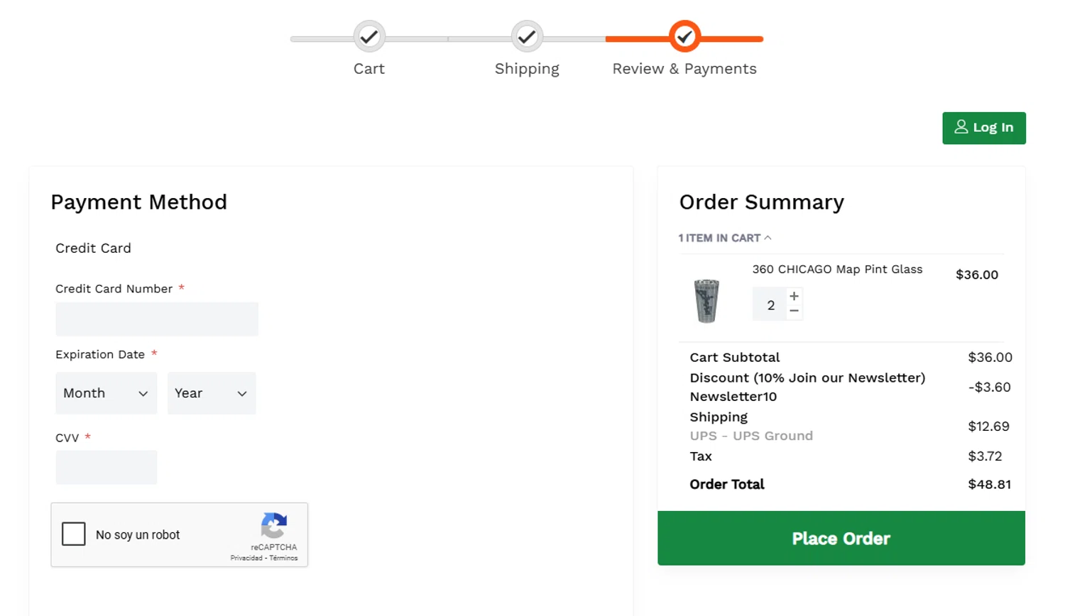 360 CHICAGO checkout page showing 360 CHICAGO promo code box | Screenshot taken by SimplyCodes community member on Jul 6, 2025