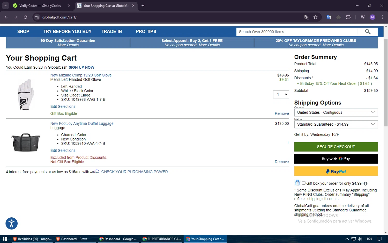 where to use 3balls Golf promo code box