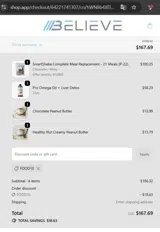 3BELIEVE coupon verification screenshot