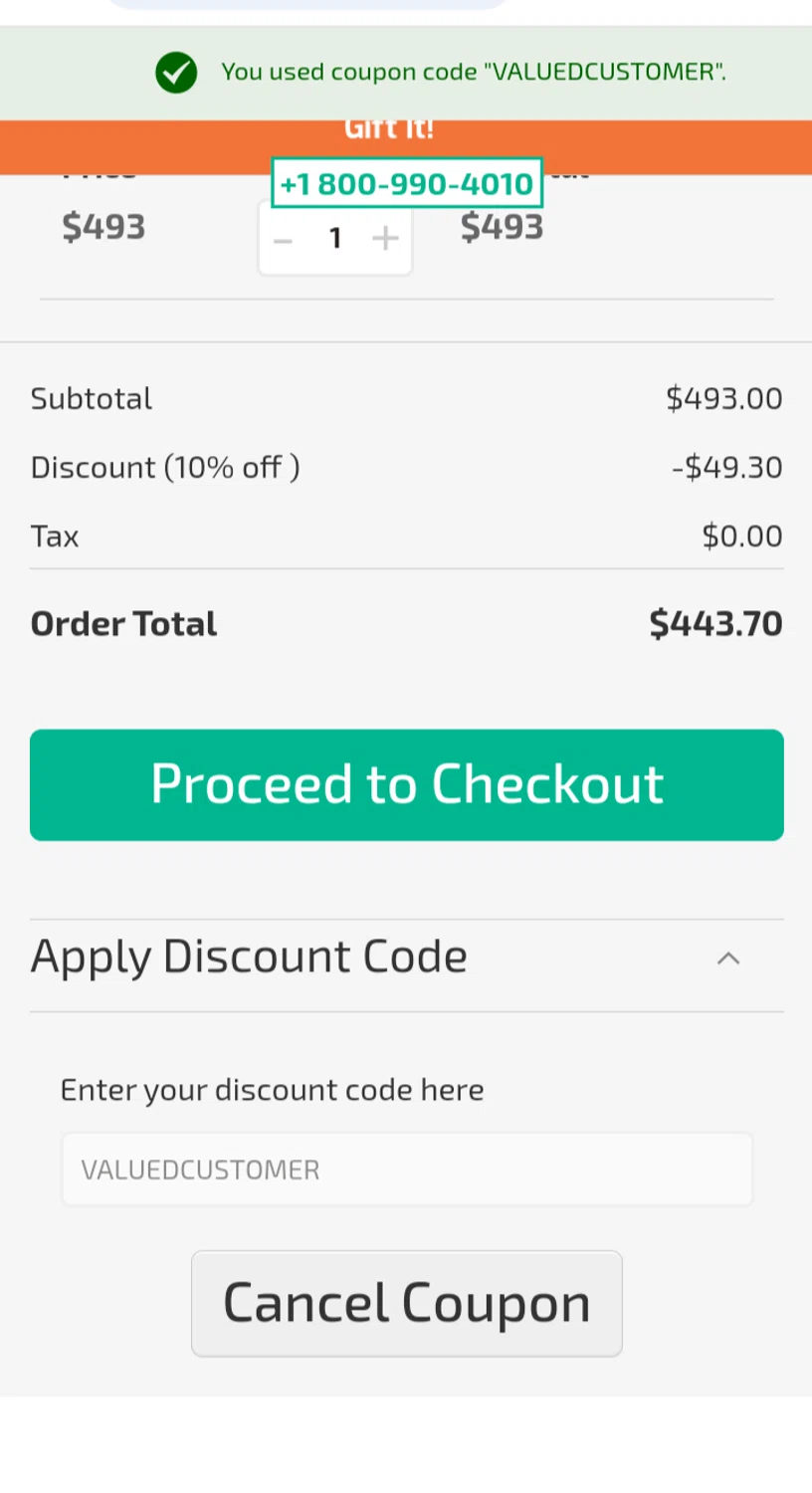 3D Crystal checkout page showing 3D Crystal discount code box | Screenshot taken by SimplyCodes community member on Jan 27, 2024