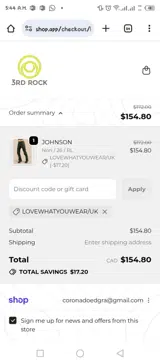 LOVEWHATYOUWEAR/UK coupon verification screenshot