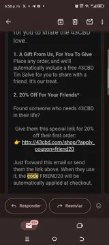 Friend20 coupon verification screenshot