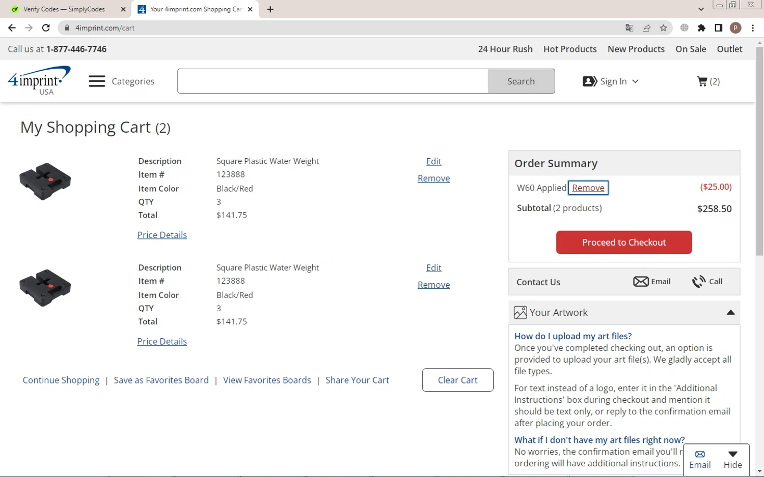 where to use 4Imprint promo code box