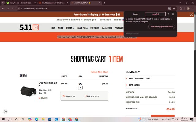 5.11 Tactical Discount Codes (5 Verified) - 15% Off Apr 2025