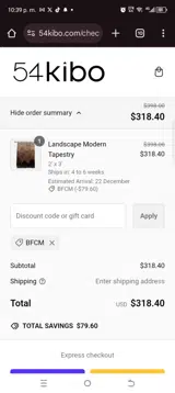 BFCM coupon verification screenshot