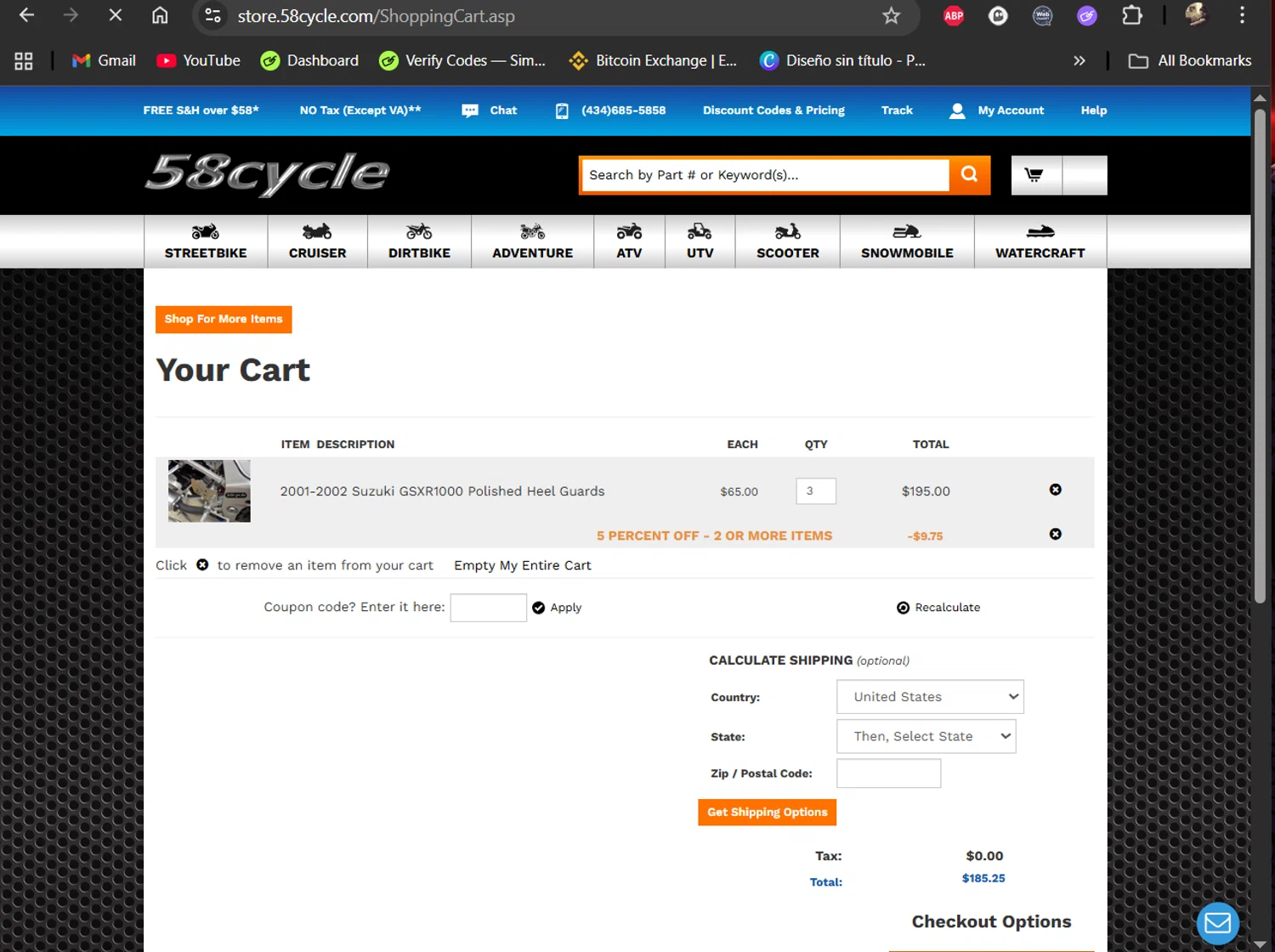 58cycle promo code screenshot showing code 542 applied at 58cycle checkout page. Uploaded by SimplyCodes community member LiShang on Oct 17, 2025