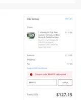 BEAR10 coupon verification screenshot