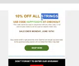 HAPPYDAD10 coupon verification screenshot