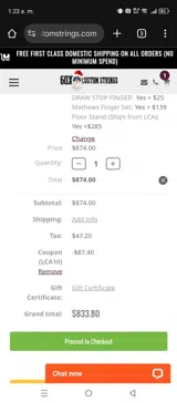 LCA10 coupon verification screenshot