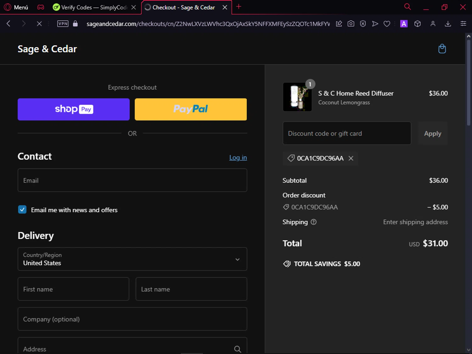 64 Audio checkout page showing 64 Audio discount code box | Screenshot taken by SimplyCodes community member on Dec 17, 2024