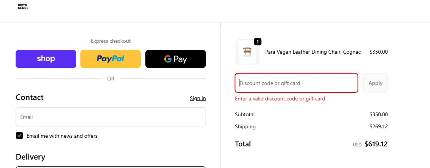 6ixth Sense promo code screenshot showing code FALL30 applied at 6ixth Sense checkout page. Uploaded by SimplyCodes community member CouponLion324 on Sep 24, 2025