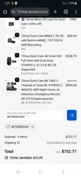 4KT800CHAY coupon verification screenshot